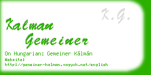 kalman gemeiner business card